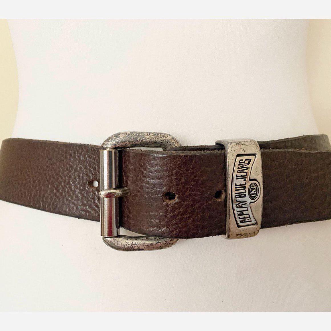 Genuine New Old Stock REPLAY vintage black leather belt