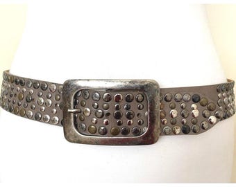 Vintage ESPRIT Leather Belt Solid Metal Buckle Waist Very  display picture 3