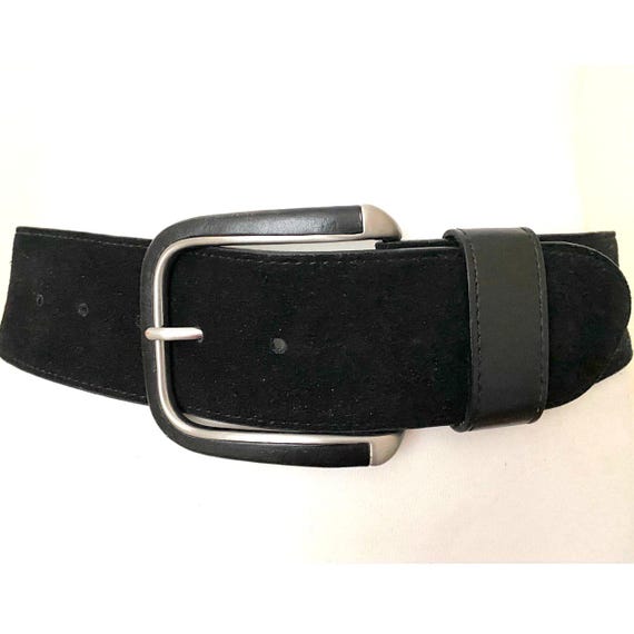 Vintage United Colors of Benetton Black Wide Nubuck Leather  display picture 3