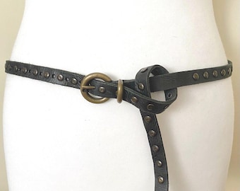 ANN DEMEULEMEESTER ベルト　スタッズベルト ANN DEMEULEMEESTER ヴィンテージ スタッズ レザーベルト ゴシック