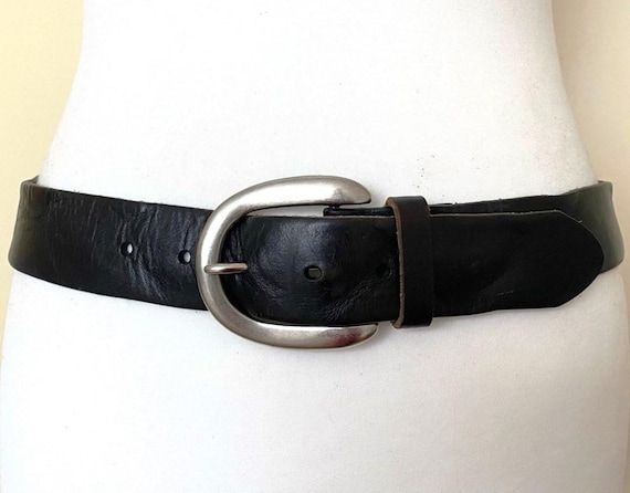 Vintage LIEBESKIND Berlin Leather Belt Solid Buckle Waist  display picture 3