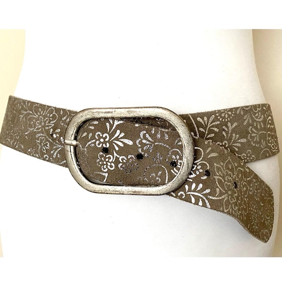 Vintage Holland Made L XL Size Wide Soft Leather Belt Heavy  display picture 3