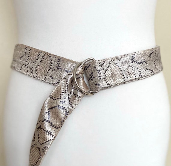 Vintage Animal Print Non Leather Belt D Rings Belt Snake  display picture 3