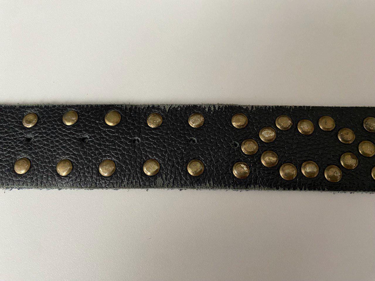 Vintage 80s 90s Studded Western Cowboy Rocker Leather Belt Gothic