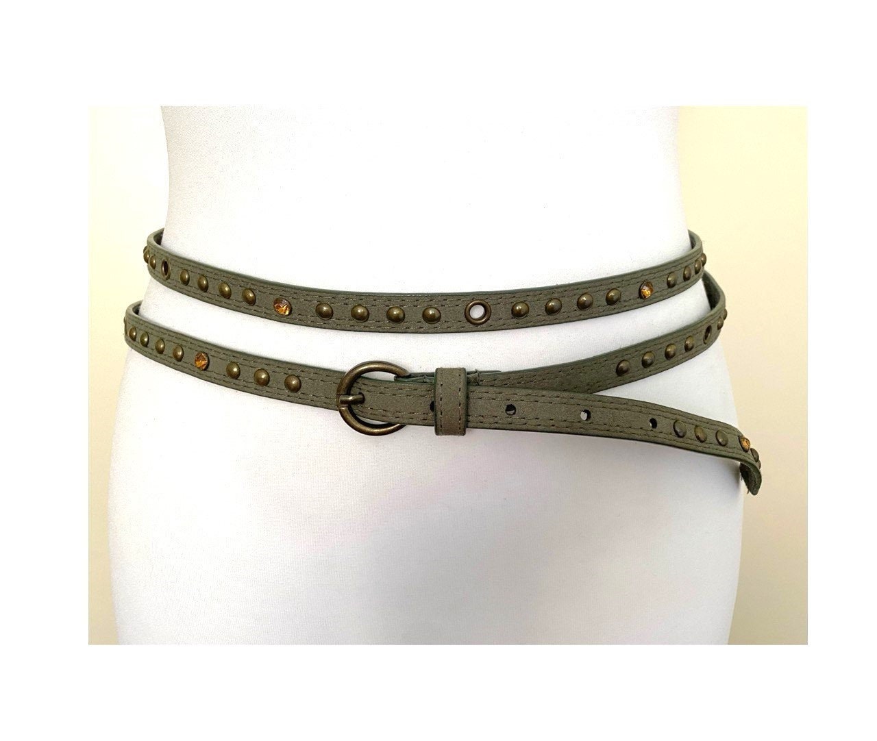 EUC Silpada Leather Double Wrap Skinny w/ Grommets Beltiscool 1/2 main image 3