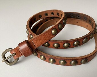 小物 Vintage 80s Studs Design Leather Belt il_340x270.7009790234_7p3g.jpg