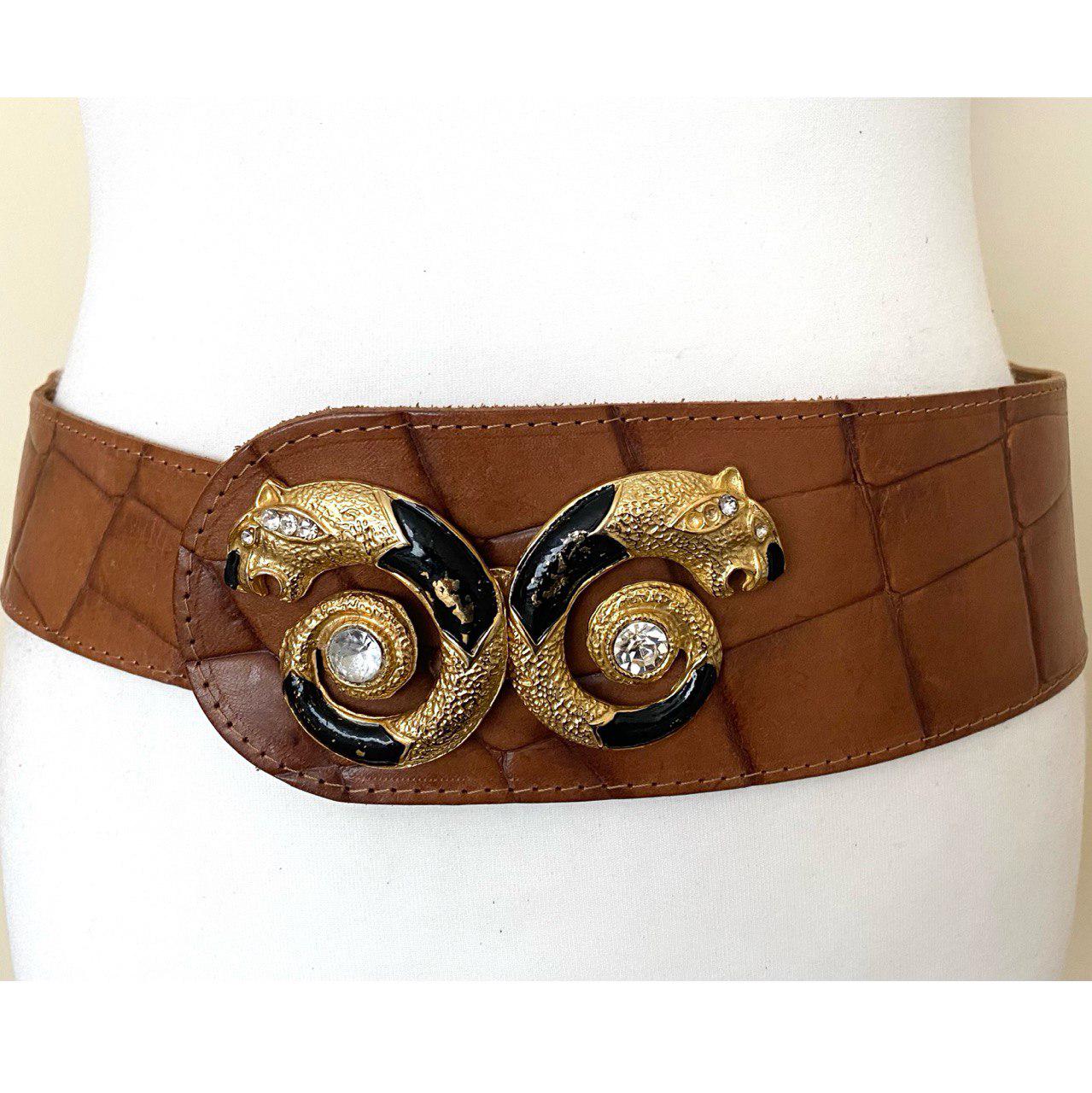 6377 Women\'s 1 Inch Belt With Asymmetrical Buckle, Parchment Women\ main image 4