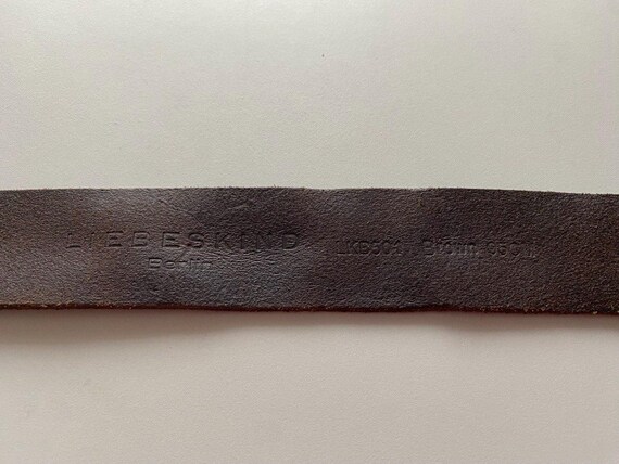 Liebeskind Belt Size 90cm Dark Brown Vintage LIEBESKIND Berlin Brown Leather Belt Solid Buckle  main image 3