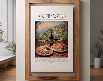 Italian Antipasto Coastal Print | Mediterranean Kitchen Art (Digital Download)