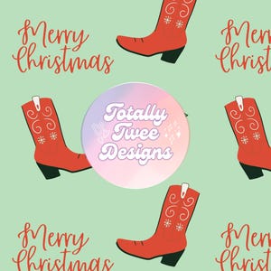 Green Cowboy Christmas Seamless Repeating Pattern File | Instant Digital Download | HighRes 300 DPI Original Art |Fabric Print Apparel Paper