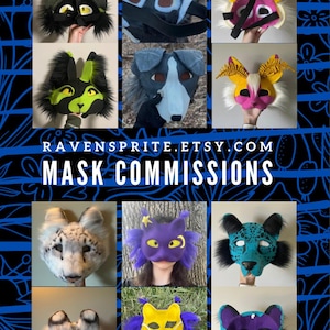 ALL SLOTS CLAIMED Custom Animal Mask Commissions (Read description) Therian Mask Kemonomimi Furry Mask Theriotype Original Character