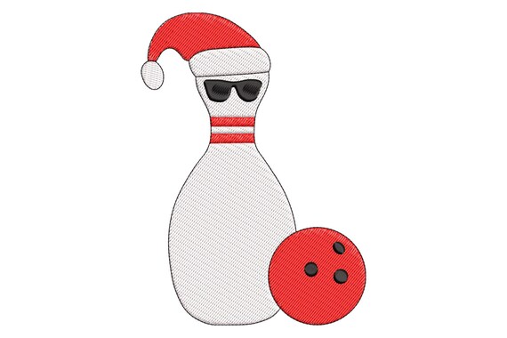 Bowling Christmas Embroidery Design - Bowling Embroidery Design- Machine Embroidery Design- 6 Sizes, Instant Download Files