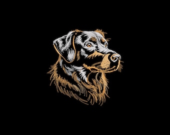 Elegant Dog Sketch Machine Embroidery, Dog Head Embroidery Design, Dog Lover Gift Embroidery File, 4 sizes, Instant Download