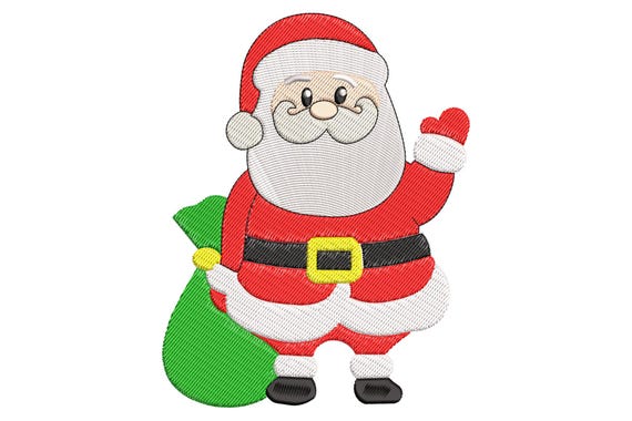 Santa Christmas Embroidery Design - Santa Embroidery Design- Machine Embroidery Design- 6 Sizes, Instant Download Files