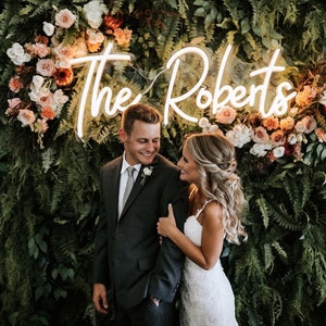 Custom Neon Sign For Wedding | Wedding Decor | Neon Wedding Sign | Wall Decor | Name Neon Light | Wedding Neon Lights | Customized Gifts