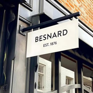 Custom Metal Blade Sign: Double Sided Storefront Logo
