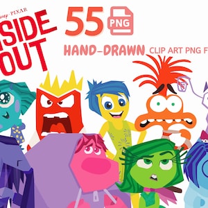 Inside Out 2 PNG Clipart bundle, Inside Out cartoon, Anger Joy Sadness Embarrassment Anxiety, Envy, Ennui, tumbler tshirt Download UVDTF svg