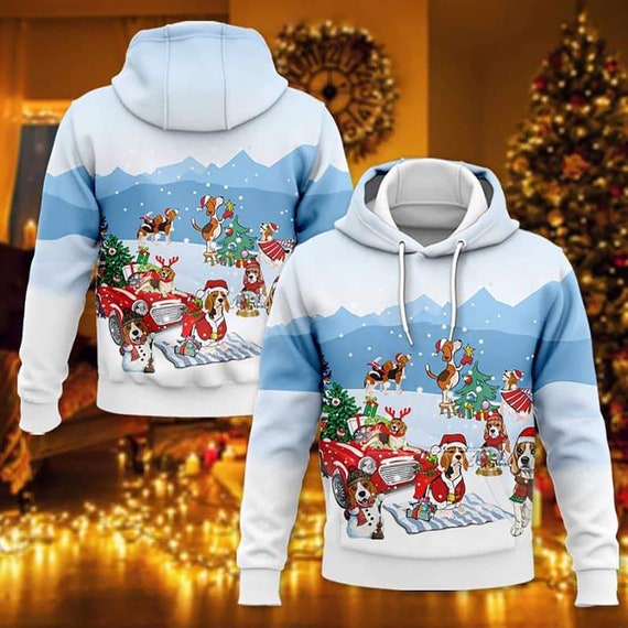 3D Beagle Christmas 3D Hoodie Dog Mom 