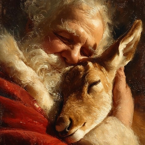 Norman Rockwell Santa - Etsy