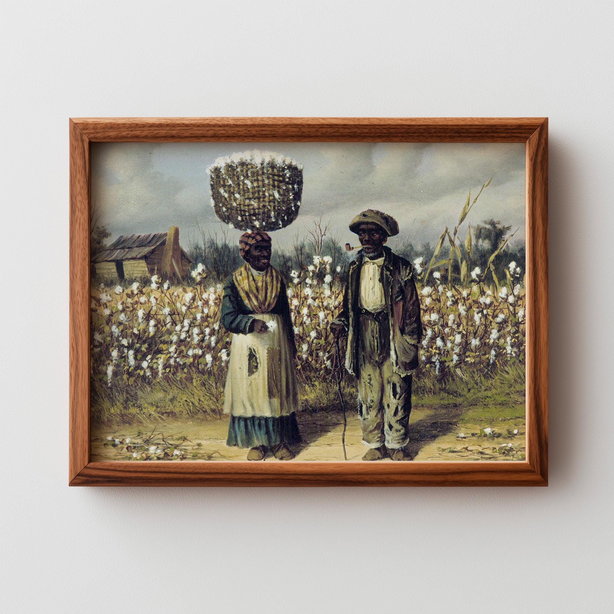 黒人アフリカ系アメリカ人コットンピッカーズサウス絵画アート8x10