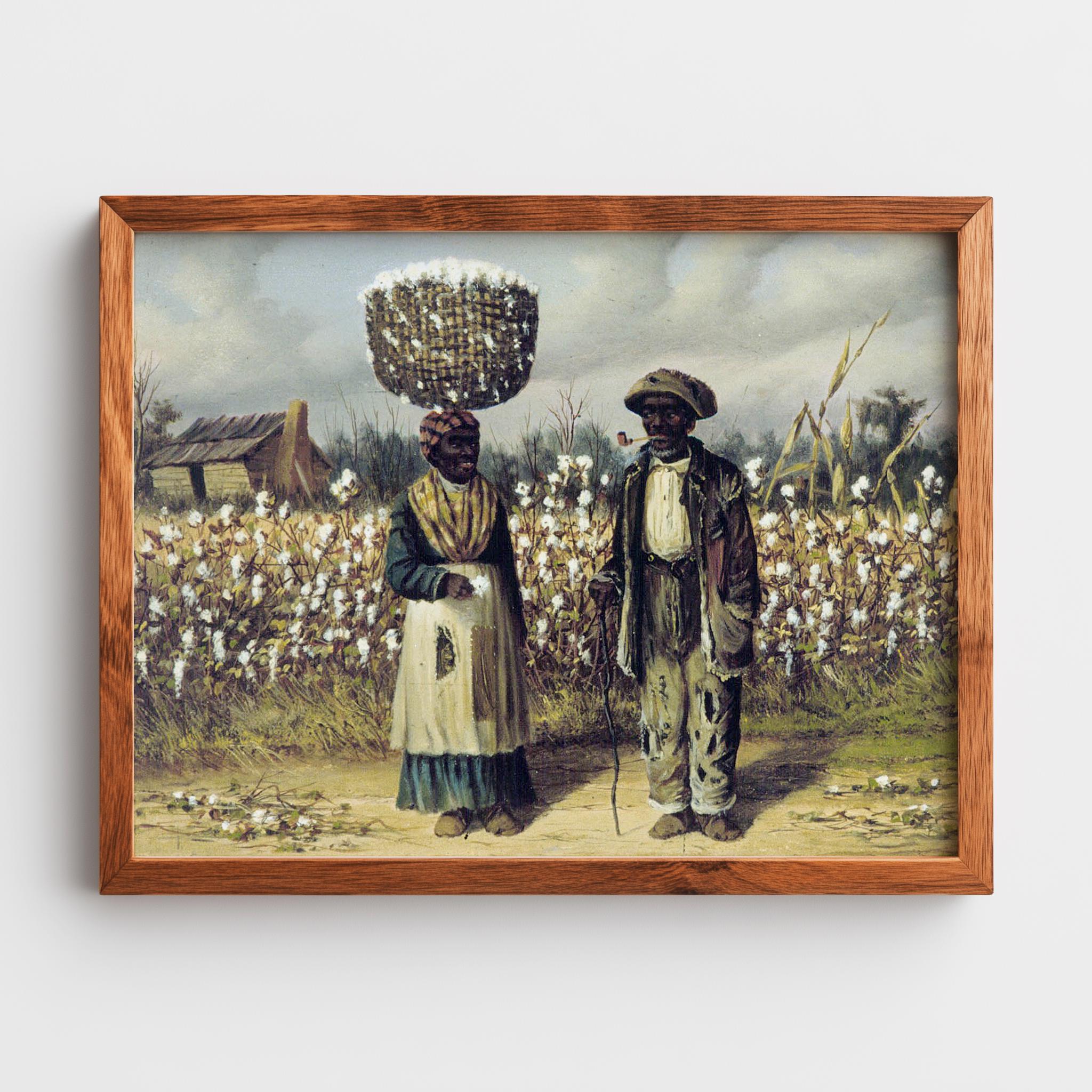 黒人アフリカ系アメリカ人コットンピッカーズサウス絵画アート8x10