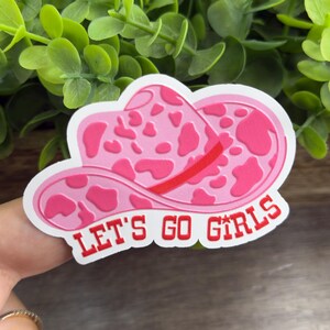 Let's Go Girls Textured White Vinyl Sticker