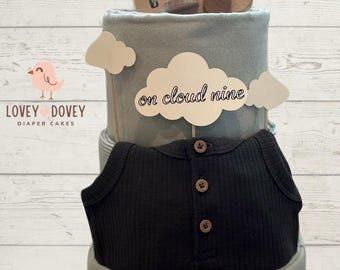 On Cloud Nine Airplane Diaper Cake