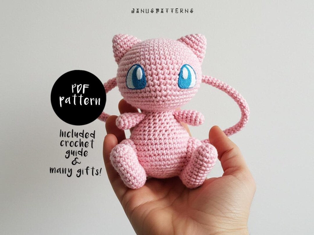 Crochet Pattern Pokemon Mew Amigurumi Doll Crochet Doll Pattern 