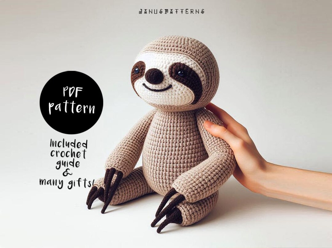 Crochet Pattern Sloth Amigurumi Doll, Crochet Doll Pattern, Crochet ...
