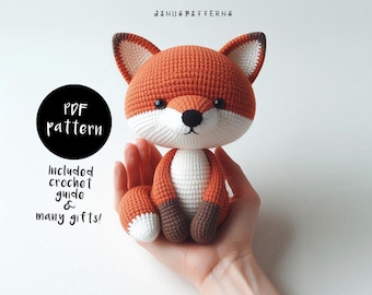 Crochet Pattern Fox Amigurumi Doll, Crochet Doll Pattern, Crochet Pokemon Pattern, DIY Miyazaki Crochet PDF Ebook Handmade Pattern