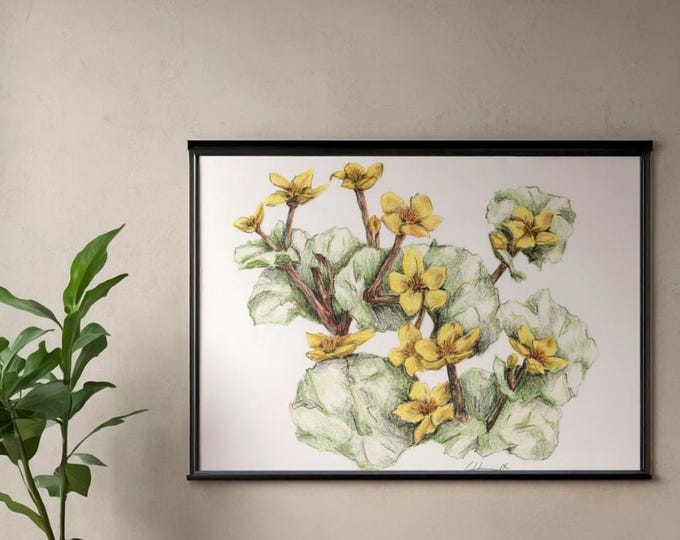A 'Marsh Marygold' Grouping Print Features a Captivating Design