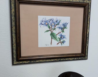 A 'Bellflower' Print with Matching Border, 8"x10" or 81/2"x11" Unframed