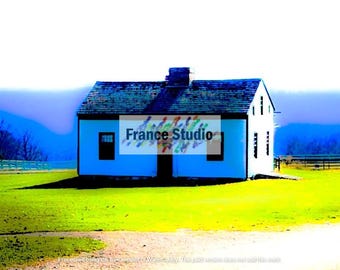 Print of a 'Homestead Near Burton' Unmatted & Unframed