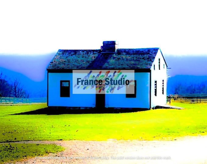 Print of a 'Homestead Near Burton' Unmatted & Unframed