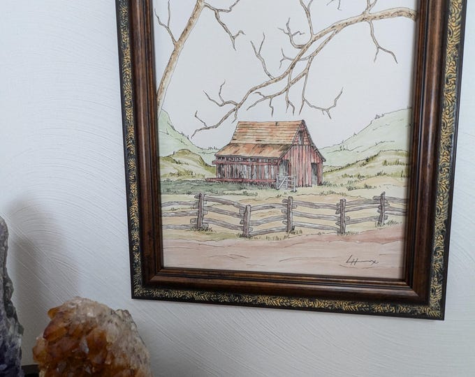 A Print of a Watercolor & Ink Painting 'Once Upon a Time', Unmatted and Unframed