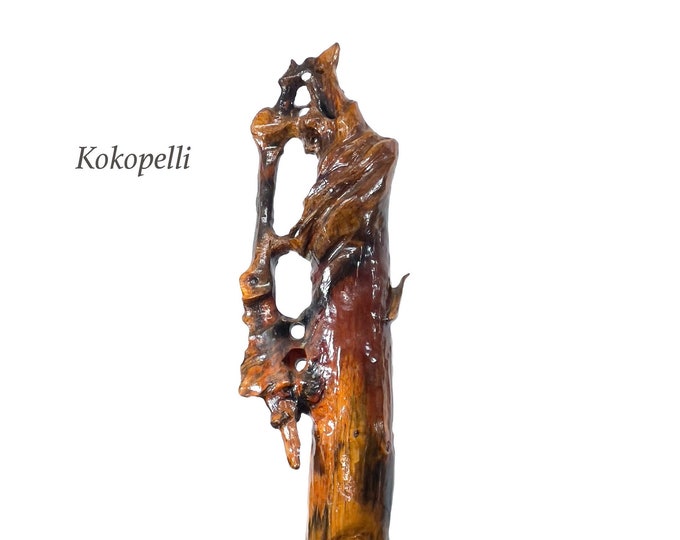 Kokopelli - abstract wood sculpture