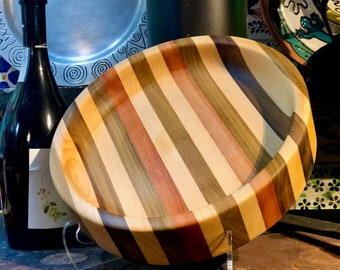 Large mixed wood bowl