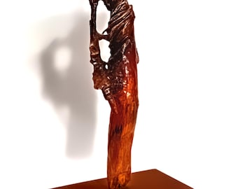 Kokopelli - escultura abstracta de madera