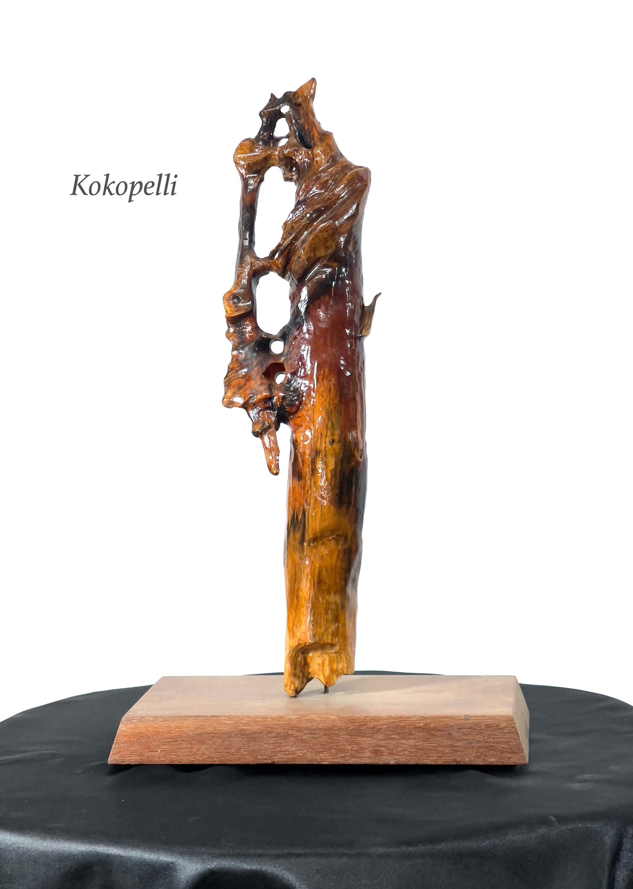 Statue d'art de jardin en métal golfeur Kokopelli en rouille fabriquée aux  États-Unis
