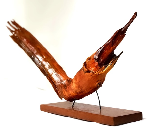 Soaring Fish - wood sculpture