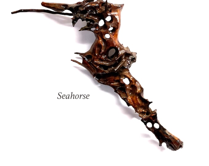 Seahorse - abstract wood sculpture