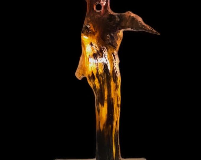 Coyote - abstract wood sculpture