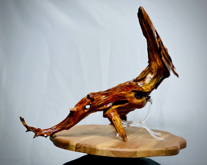 Serpent - abstract wood sculpture