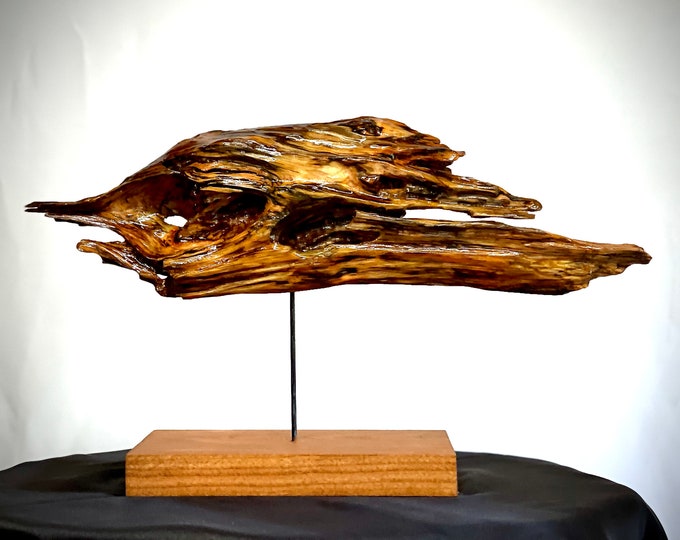 Fancy Fish - abstract wood sculpture