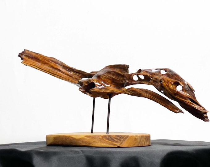 Lounge Lizard - abstract wood sculpture