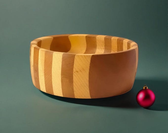 Large mixed wood bowl