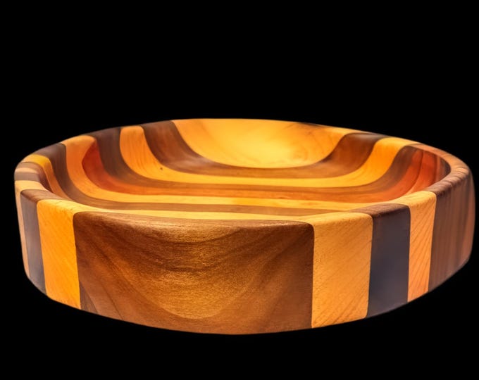 Large mixed wood bowl