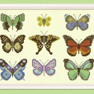 The Butterfly Collector Cross Stitch Pattern Large Modern Simple Pretty Cross Stitch Pattern. PDF Instant Download image 3