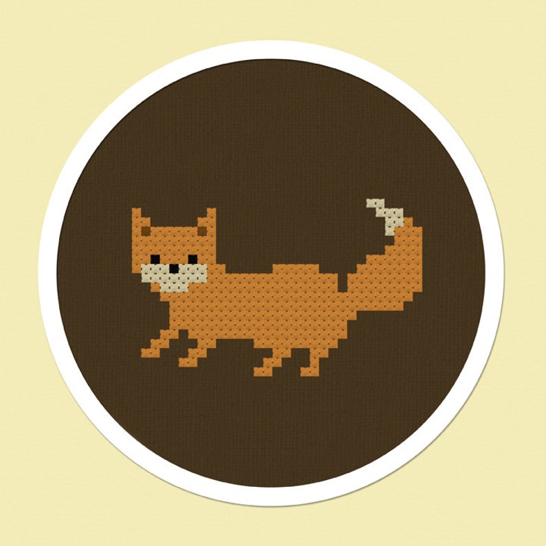 Cute Fox Cross Stitch Pattern PDF Instant Download image 2