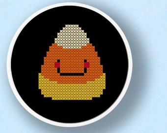 Cute Candy Corn. Cross Stitch PDF Pattern